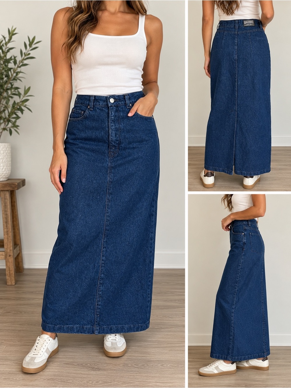 Vintage Roughrider denim maxi skirt - 5/6